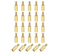 sourcing map 25Pcs Male to Female Thread Spacer Screws, M3 x 10mm + 6mm Brass Hex Standoff Screws PCB Motherboard for Drone Quadcopter, Computer and Circuit Board