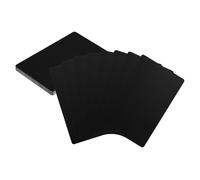 sourcing map 25pcs Metal Business Cards Blanks 3.4" x 2.1" x 0.01" Aluminum Laser Engraving Blank Name Custom Card CNC Engraving Sheets for House Office DIY Gift Plate Invitations, Black