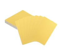 sourcing map 25pcs Metal Business Cards Blanks 3.4" x 2.1" x 0.02" Aluminum Laser Engraving Blank Name Custom Card CNC Engraving Sheets for House Office DIY Gift Plate Invitations, Light Gold