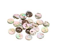 sourcing map 25Pcs Natural Shell Button, 2 Hole 11.5mm Mother of Pearl Buttons for Shirt Coats Suits Jacket Jeans Skirts DIY Sewing Crafts, 1.5-2.3mm Thick, Brown