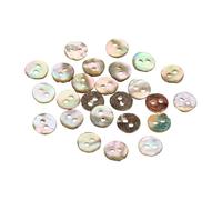 sourcing map 25Pcs Natural Shell Button, 2 Hole 8.8mm Mother of Pearl Buttons for Shirt Coats Suits Jacket Jeans Skirts DIY Sewing Crafts, 1.5-2.3mm Thick, Brown