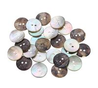 sourcing map 25pcs Natural Shell Buttons, 2 Hole Mother of Pearl Buttons 20mm Sewing Craft for Shirt Bag DIY Sewing Crafts Decoration, Multicolored