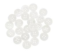 sourcing map 25pcs Natural Shell Buttons, 4 Hole Mother of Pearl Buttons 11.5mm Sewing Craft Buttons for Shirt Sewing DIY Crafts Decoration, Bright White