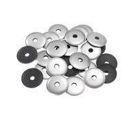 sourcing map 25Pcs Neoprene Rubber Sealing Washers M6.3x30mm 304 Stainless Steel EPDM Bonded Sealing Washer Waterproof Gaskets for Screws Bolts