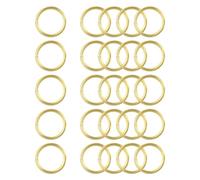 sourcing map 25Pcs Open Jump Rings, 8mm/0.31" OD Brass Jump Ring Connectors 1mm Thick O Rings for Necklaces Bracelet Jewelry Making Keychain DIY Craft, Gold Tone