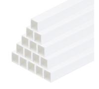 sourcing map 25pcs Plastic Model Tube ABS Square Tube 8x8x250mm White Easy Processing for Architectural Model Making DIY