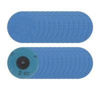 sourcing map 25pcs Quick Change Sanding Discs 3" 60 Grit R-Type Roll Lock Zirconia Conditioning Disc Sandpaper for Die Grinder Grinding Fast Cutting, Dark Blue