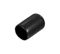 sourcing map 25pcs Rubber End Caps 1/2"(12.5mm) ID Vinyl Round End Cap Cover Screw Thread Protectors Black