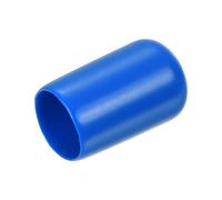 sourcing map 25pcs Rubber End Caps 12mm ID Vinyl Round End Cap Cover Screw Thread Protectors Blue