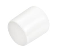 sourcing map 25pcs Rubber End Caps 24mm ID Vinyl Round End Cap Cover Screw Thread Protectors White