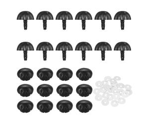 sourcing map 25Pcs Safety Dog Noses, Plastic Matte Dog Nose with Spacer for DIY Stuffed Animals Crochet Bear Doll Making Supplies, 29 x 22 x 28mm / 1.14 x 0.87 x 1.1in