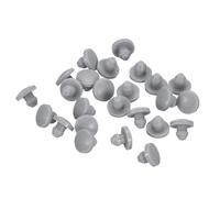 sourcing map 25Pcs Silicone Plugs, Rubber Round Snap in Locking Hole Plugs for 3.5mm Hole, Hole Stoppers Waterproof Hole Plug for Metal Tube, Furniture End Caps Inserts, Grey