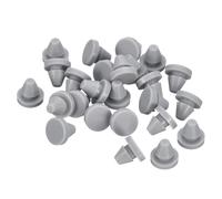 sourcing map 25Pcs Silicone Plugs, Rubber Round Snap in Locking Hole Plugs for 6-7mm Hole, Hole Stoppers Waterproof Hole Plug for Metal Tube, Furniture End Caps Inserts, Grey