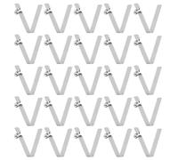 sourcing map 25pcs Single Button Kayak Paddle Snap Spring Clip 3x4.3x21mm 65Mn Spring Steel V-Shaped Hollow Lift Telescopic Locking Tube Pole Clips for Tent Umbrella Camping