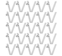 sourcing map 25pcs Single Button Kayak Paddle Snap Spring Clip 3x5x20mm 65Mn Spring Steel V-Shaped Hollow Lift Telescopic Locking Tube Pole Clips for Tent Umbrella Camping