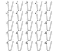 sourcing map 25pcs Single Button Kayak Paddle Snap Spring Clip 5.5x7.5x35mm 65Mn Spring Steel V-Shaped Hollow Lift Telescopic Locking Tube Pole Clips for Tent Umbrella Camping