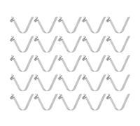 sourcing map 25pcs Single Button Kayak Paddle Snap Spring Clip 5.8x10x49mm 65Mn Spring Steel V-Shaped Hollow Lift Telescopic Locking Tube Pole Clips for Tent Umbrella Camping