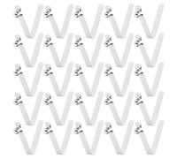 sourcing map 25pcs Single Button Kayak Paddle Snap Spring Clip 5x6.5x33mm 65Mn Spring Steel V-Shaped Hollow Lift Telescopic Locking Tube Pole Clip for Tent Umbrella Camping