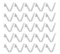 sourcing map 25pcs Single Button Kayak Paddle Snap Spring Clip 5x7.5x35mm 65Mn Spring Steel V-Shaped Hollow Lift Telescopic Locking Tube Pole Clips for Tent Umbrella Camping