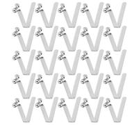 sourcing map 25pcs Single Button Kayak Paddle Snap Spring Clip 5x8.5x30mm 65Mn Spring Steel V-Shaped Hollow Lift Telescopic Locking Tube Pole Clips for Tent Umbrella Camping