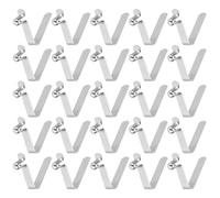 sourcing map 25pcs Single Button Kayak Paddle Snap Spring Clip 5x8x25mm 65Mn Spring Steel V-Shaped Hollow Lift Telescopic Locking Tube Pole Clips for Tent Umbrella Camping