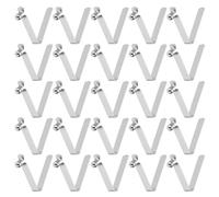 sourcing map 25pcs Single Button Kayak Paddle Snap Spring Clip 5x8x33mm 65Mn Spring Steel V-Shaped Hollow Lift Telescopic Locking Tube Pole Clips for Tent Umbrella Camping