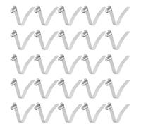 sourcing map 25pcs Single Button Kayak Paddle Snap Spring Clip 6x10x41mm 65Mn Spring Steel V-Shaped Solid Lift Telescopic Locking Tube Pole Clips for Tent Umbrella Camping