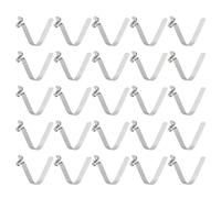 sourcing map 25pcs Single Button Kayak Paddle Snap Spring Clip 6x10x45mm 65Mn Spring Steel V-Shaped Hollow Lift Telescopic Locking Tube Pole Clips for Tent Umbrella Camping