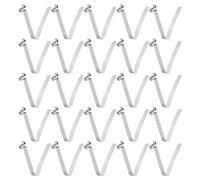 sourcing map 25pcs Single Button Kayak Paddle Snap Spring Clip 6x11x60mm 65Mn Spring Steel V-Shaped Hollow Lift Telescopic Locking Tube Pole Clips for Tent Umbrella Camping