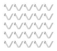 sourcing map 25pcs Single Button Kayak Paddle Snap Spring Clip 6x7x32mm 65Mn Spring Steel V-Shaped Hollow Lift Telescopic Locking Tube Pole Clips for Tent Umbrella Camping