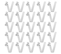 sourcing map 25pcs Single Button Kayak Paddle Snap Spring Clip 6x8.5x34mm 65Mn Spring Steel V-Shaped Hollow Lift Telescopic Locking Tube Pole Clips for Tent Umbrella Camping
