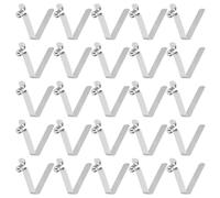 sourcing map 25pcs Single Button Kayak Paddle Snap Spring Clip 6x9.5x37mm 65Mn Spring Steel V-Shaped Hollow Lift Telescopic Locking Tube Pole Clips for Tent Umbrella Camping