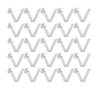 sourcing map 25pcs Single Button Kayak Paddle Snap Spring Clip 6x9x37mm 65Mn Spring Steel V-Shaped Hollow Lift Telescopic Locking Tube Pole Clips for Tent Umbrella Camping