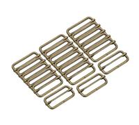 sourcing map 25Pcs Slide Buckle 1 1/2" Tri-Glide Slides Adjuster Strap Slider, Bronze
