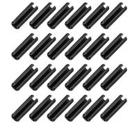 sourcing map 25Pcs Slotted Split Roll Pins 2/5 Inch(10mm) Dia. 1-1/5 Inch(30mm) Length 65Mn Steel Spring Tension Expansion Dowels for Secure Fastening, Black
