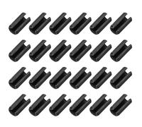 sourcing map 25Pcs Slotted Split Roll Pins 2/5 Inch(10mm) Dia. 4/5 Inch(20mm) Length 65Mn Steel Spring Tension Expansion Dowels for Secure Fastening, Black