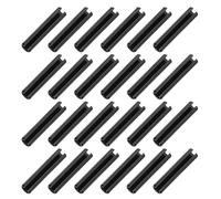 sourcing map 25Pcs Slotted Split Roll Pins 3/10 Inch(8mm) Dia. 1-3/5 Inch(40mm) Length 65Mn Steel Spring Tension Expansion Dowels for Secure Fastening, Black