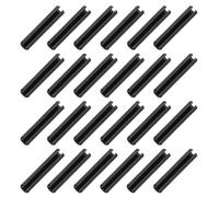 sourcing map 25Pcs Slotted Split Roll Pins 3/10 Inch(8mm) Dia. 1-4/5 Inch(45mm) Length 65Mn Steel Spring Tension Expansion Dowels for Secure Fastening, Black