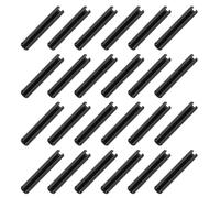 sourcing map 25Pcs Slotted Split Roll Pins 3/10 Inch(8mm) Dia. 2 Inch(50mm) Length 65Mn Steel Spring Tension Expansion Dowels for Secure Fastening, Black