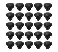 sourcing map 25Pcs Snug Plugs, Rubber Hole Plugs Round Soft Flexible Stopper Fit 3mm (0.12 Inch) Hole Dia., Waterproof Silicone Plug for Round Holes Sealing Kitchen Furniture, Black