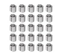 sourcing map 25pcs Threaded Inserts 3/8-16 UNC 1.5D (14.25mm) Helical 304 Stainless Steel Coiled Wire Thread Sleeve for Plastic Wood Thread Repair