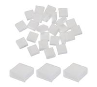 sourcing map 25pcs USB Type A Port Plugs Covers Caps Silicone Anti Dust Protector for USB Male End, White