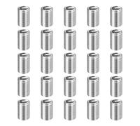 sourcing map 25pcs Wire Thread Repair Inserts M6 x 1 x 3D (18mm) Metric 304H Stainless Steel Helical Coiled Wire Screw Threaded Sleeve Sheath for Automotive Repairs