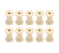 sourcing map 25Pcs Wooden Bobbins, 0.79" x 1.18"(WxH) Unfinished Wooden Spools Wire Weaving Bobbins Empty Thread Spools for Crafts DIY Art Embroidery Sewing Thread Twine, Beige