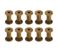 sourcing map 25Pcs Wooden Bobbins, 30mm x 48mm(WxH) Unfinished Wooden Spools Wire Weaving Bobbins Empty Thread Spools for Crafts DIY Art Embroidery Sewing Thread Twine, Camel