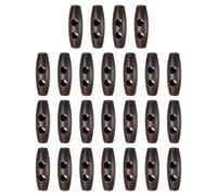 sourcing map 25pcs Wooden Toggle Buttons 30mm / 1.2" Double Hole Wood Olive Horn Sewing Buttons for Coat Sweaters Clothing DIY Craft, Dark Brown