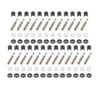 sourcing map 25Set Furniture Connectors Kit, 10x11.5mm Furniture Cam Lock Fitting with M6x40mm Dowel Fasteners and Alloy Cap, 3-in-1 Fixing Screws Set for Splicing Assembly of Table Cabinets