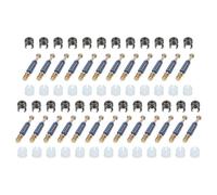 sourcing map 25Set Furniture Connectors Kit, 10x11.5mm Furniture Cam Lock Fitting with M6x40mm Dowel Fasteners, 3-in-1 Fixing Screws Set for Splicing Assembly of Table Cabinets, Blue