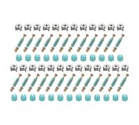 sourcing map 25Set Furniture Connectors Kit, 15x11.6mm Furniture Cam Lock Fitting with M6x40mm Dowel Fasteners, 3-in-1 Fixing Screws Set for Splicing Assembly of Table Cabinets