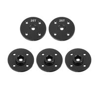 sourcing map 25T Servo Horn Arm Round, 25T Round Type Servo Horn Robot Arm Metal Aluminum for RC Model Car Robot Boat Airplane Pack of 5(Black)